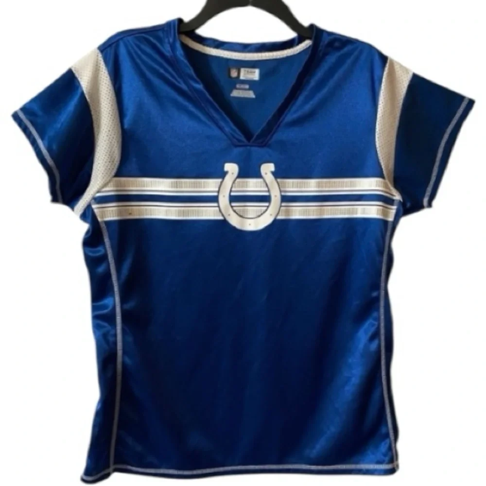 NFL Indianapolis Colts Jersey, Graphic, NWOT, Horseshoe, Sz XL, slim cut, mesh​ - Picture 9 of 11